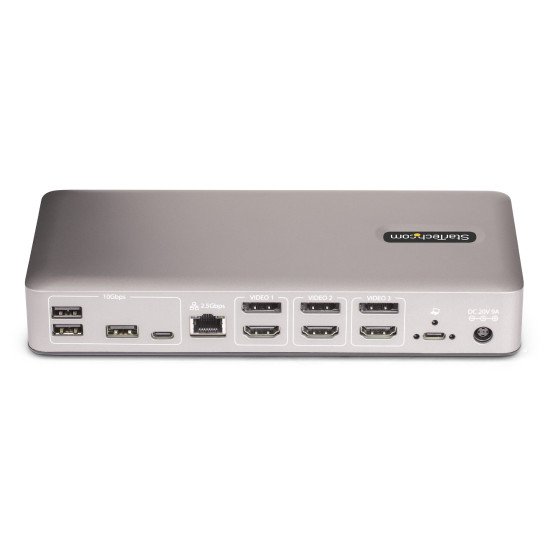 StarTech.com Station d'Accueil USB4 pour 3 Écrans, HDMI ou DisplayPort 4K 60 Hz, Charge d'Ordinateur Portable 100 W, 2,5 GbE, Station d'Accueil Multi-Écrans USB-C, Sans Pilote StarTech.com Station d'Accueil USB4 pour 3 Écrans, HDMI ou DisplayPort 4K 60 Hz, Charge d'Ordinateur Portable 100 W, 2,5 GbE, Station d'Accueil Multi-Écrans USB-C, Sans Pilote