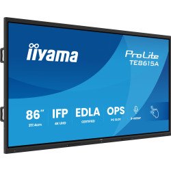 iiyama TE8615A-B2AG Écran d'affichage dynamique Écran plat interactif 2,17 m (85.6") Wifi 550 cd/m² 4K Ultra HD Noir Écran tactile Intégré dans le processeur Android 24/7