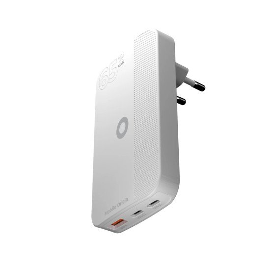 Mobile Origin GAN-65W-SLM-WHT chargeur d'appareils mobiles Universel Blanc USB Charge rapide Intérieure