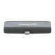 Manhattan Dock/hub de voyage USB-C, 4 ports : HDMI, USB-A, USB-C et audio 3,5 mm, avec Power Delivery (PD) 100 W - nécessite un chargeur USB-C externe (non inclus). Alimenté par USB (aucune alimentation externe requise) lorsque le PD n'est pas utilisé