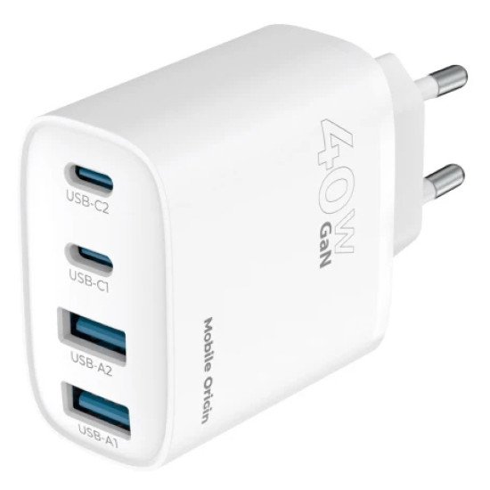 Mobile Origin MO-40WCH-PW22 chargeur d'appareils mobiles Universel Blanc Secteur Charge rapide Intérieure