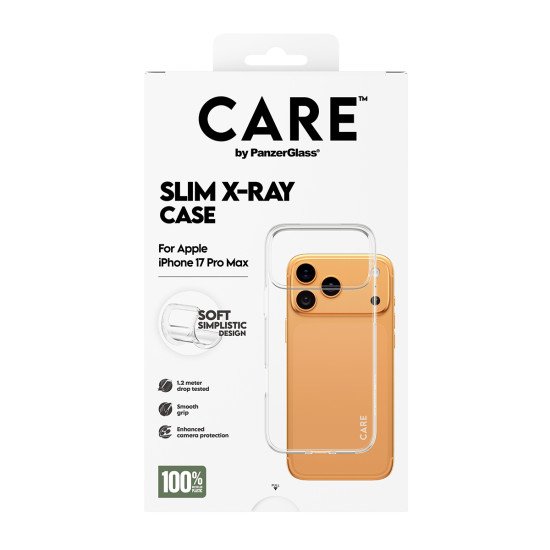 PanzerGlass CARE by ® Fashionable Case Transparent X-Ray Soft Basic iPhone 17 Pro Max coque de protection pour téléphones portables Housse PanzerGlass CARE by ® Fashionable Case Transparent X-Ray Soft Basic iPhone 17 Pro Max coque de protection pour téléphones portables Housse