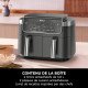 Ninja DualZone Double 7,6 L Autonome Friteuse d'air chaud Noir