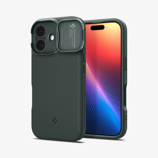 Spigen Optik Armor (Mag Fit) coque de protection pour téléphones portables 16 cm (6.3") Housse Vert foncé
