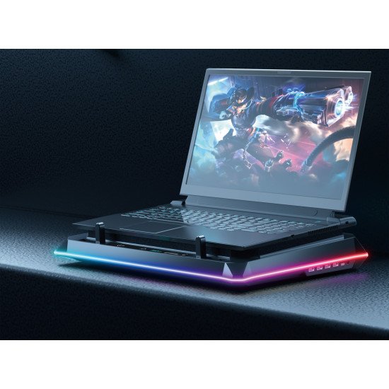 Conceptronic THYIA04B système de refroidissement pour ordinateurs portables 48,3 cm (19") 1700 tr/min Noir