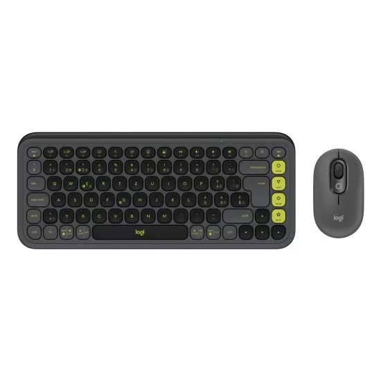 Logitech POP Icon Combo clavier Souris incluse Universel Bluetooth QWERTZ Suisse Graphite, Vert Logitech POP Icon Combo clavier Souris incluse Universel Bluetooth QWERTZ Suisse Graphite, Vert