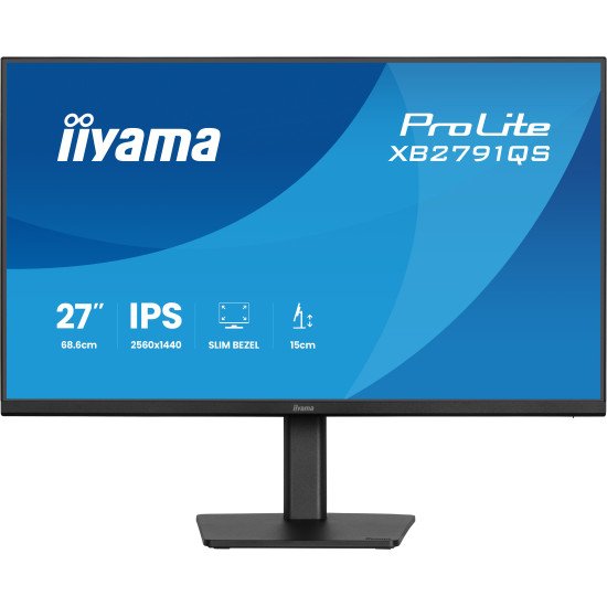 iiyama ProLite XB2791QS-B1 écran PC 68,6 cm (27") 2560 x 1440 pixels Quad HD LED Noir