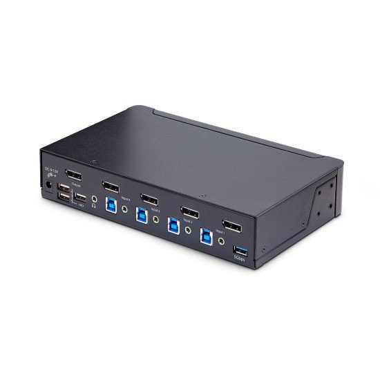 StarTech.com Switch KVM DisplayPort 4 Ports - 8K 60H/4K 144Hz, Écran Unique, DisplayPort 1.4, 2 Ports USB 3.0, 4x USB 2.0 HID, Commutateur KVM, Commutation par Bouton-Poussoir, Conforme TAA - Indépendant de l'OS StarTech.com Switch KVM DisplayPort 4 Ports - 8K 60H/4K 144Hz, Écran Unique, DisplayPort 1.4, 2 Ports USB 3.0, 4x USB 2.0 HID, Commutateur KVM, Commutation par Bouton-Poussoir, Conforme TAA - Indépendant de l'OS