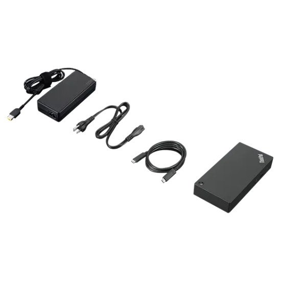 Lenovo 40AY0135UK station d'accueil Avec fil USB 3.2 Gen 1 (3.1 Gen 1) Type-C Noir