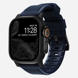 Nomad NM01295785 accessoire intelligent à porter sur soi Bande Bleu Caoutchouc, Acier inoxydable