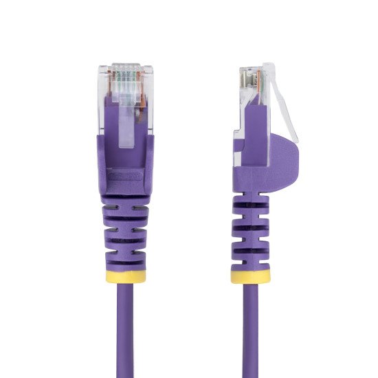 StarTech.com Câble Ethernet CAT6 Violet Fin de 10m, Sans Accroc, 100W PoE, UTP, LSZH, Fil de Cuivre Pur 28AWG, Cordon Patch Réseau RJ45 avec Serre-Câble, Contrôlé Fluke StarTech.com Câble Ethernet CAT6 Violet Fin de 10m, Sans Accroc, 100W PoE, UTP, LSZH, Fil de Cuivre Pur 28AWG, Cordon Patch Réseau RJ45 avec Serre-Câble, Contrôlé Fluke