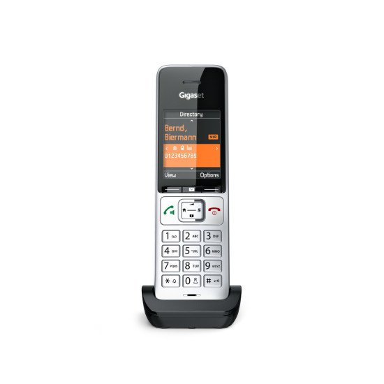 Gigaset COMFORT 500HX Téléphone analog/dect Identification de l'appelant Noir, Argent