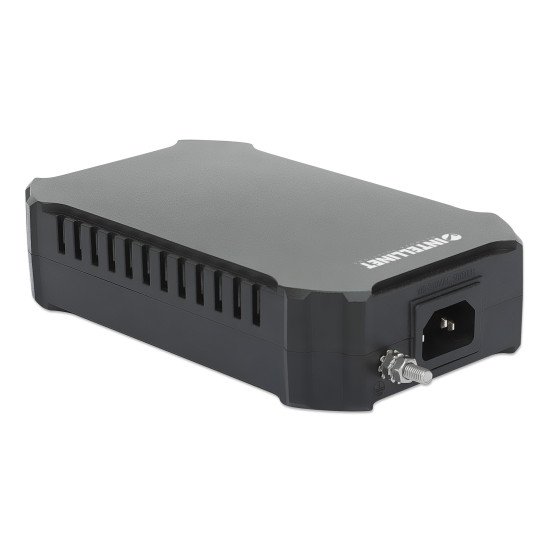 Intellinet Injecteur PoE++ 10G à 1 port 95 W, conforme IEEE 802.3bt (4PPoE), boîtier métallique, option de montage mural, Alimentation par Ethernet, Power Over Ethernet, garantie de 3 ans