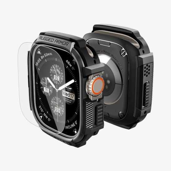 Spigen Rugged Armor Étui Noir Polyuréthane thermoplastique (TPU)