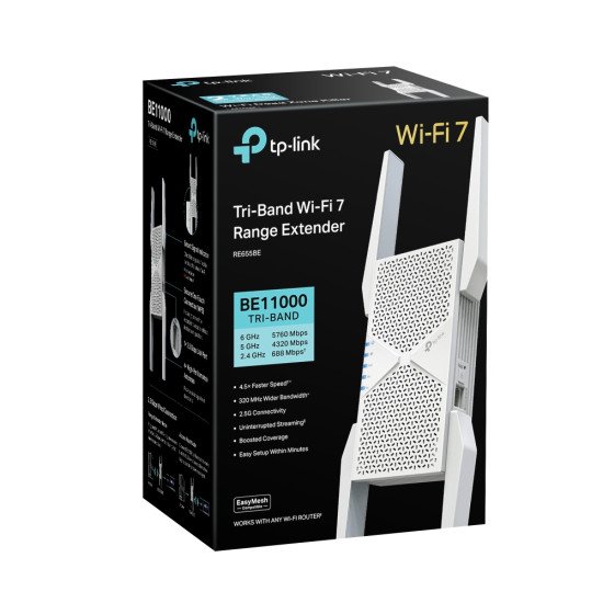 TP-Link BE11000 Émetteur et récepteur réseau Blanc 2500 Mbit/s