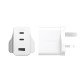 PanzerGlass empower by ® Turbo 70W Multiple Charger incl. 2 x USB-C + USB-A | UK Plug | Silver White Protection d'écran transparent Universel 1 pièce(s)