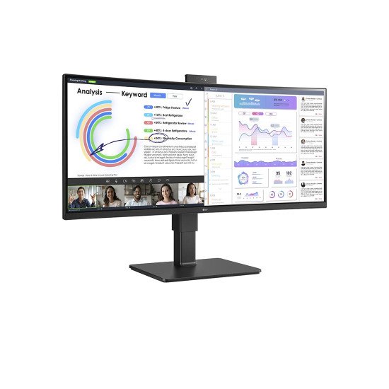 LG 34BQ77QC-B écran PC 86,4 cm (34") 3440 x 1440 pixels UltraWide Dual Quad HD LCD Noir