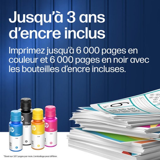 HP Smart Tank 5115 Sans fil All-in-One Couleur Imprimante, Up to 2 Years of ink included; Two-sided printing; Copier, Scanner