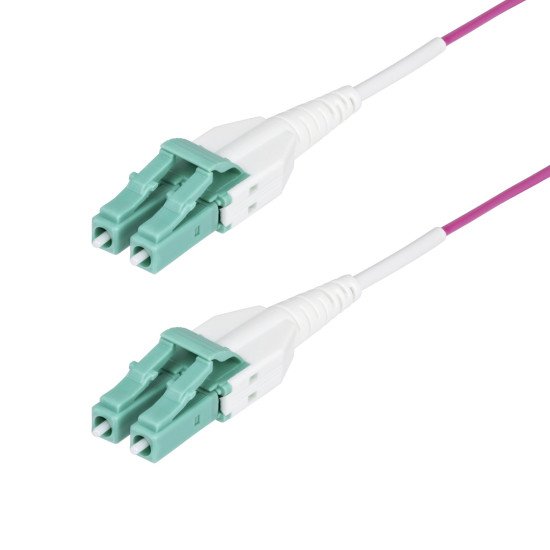 StarTech.com Câble Fibre Optique Multimode OM4 LC vers LC (UPC) de 5m, Erika Violet, 50/125 µm, 40G/100G, LOMMF/VCSEL, Cordon de Raccordement Fibre Optique Uniboot, Certifié OFNR Riser StarTech.com Câble Fibre Optique Multimode OM4 LC vers LC (UPC) de 5m, Erika Violet, 50/125 µm, 40G/100G, LOMMF/VCSEL, Cordon de Raccordement Fibre Optique Uniboot, Certifié OFNR Riser