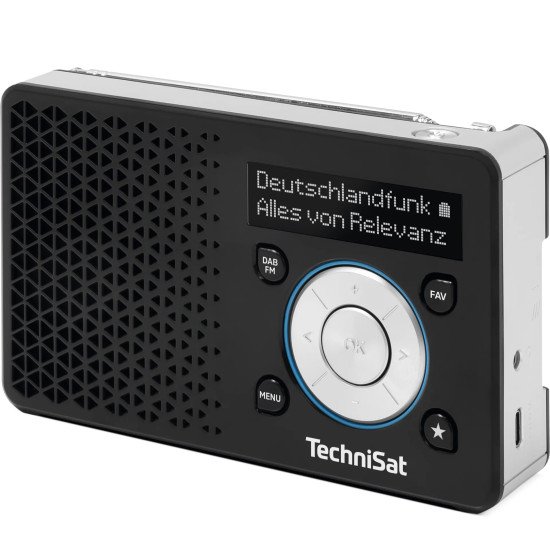 TechniSat DIGITRADIO 1 A Portable Analogique et numérique Noir, Argent