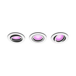 Philips Hue White and Color ambiance Pack de 3 spots à encastrer Centura