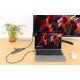 Manhattan Dock/hub USB-C avec lecteur de cartes, 5 ports : HDMI, 2x USB-A + 2x USB-C, avec Power Delivery (PD) 100 W - nécessite un chargeur USB-C externe (non inclus). Alimenté par USB (aucune alimentation externe requise) lorsque le PD n'est pas utilisé