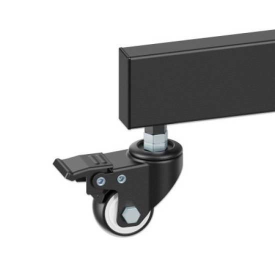 Manhattan Support trolley pour téléviseurs et moniteurs de 37 à 70 pouces, VESA 200x200 à 600x400 mm, charge max. 70 kg, noir, vérifiez les quatre trous de montage au dos de l'écran, garantie à vie