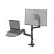 ACT Bras pour moniteur et ordinateur portable office premium, avec vérin à gaz, monté sur poteau ACT Bras pour moniteur et ordinateur portable office premium, avec vérin à gaz, monté sur poteau