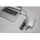 Digitus Hub USB 3.0, 7 ports, commutable, boîtier aluminium
