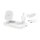 4smarts 541368 chargeur d'appareils mobiles Casques, Smartphone, Smartwatch Blanc Secteur Recharge sans fil Charge rapide Intérieure
