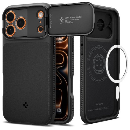 Spigen Optik Armor (MagFit) coque de protection pour téléphones portables 17,5 cm (6.9") Housse Noir
