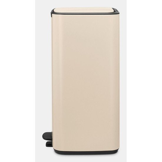 Brabantia Bo Pedal Bin 30 L Rectangulaire Acier Beige