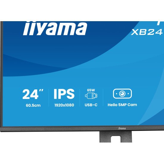 iiyama ProLite XB2497HSNH-B1 24IN IPS LCD 4MS 1920X1080 350CD/M2 HDMI/DP/USB 2 écran PC 60,5 cm (23.8") 1920 x 1080 pixels Full HD Noir