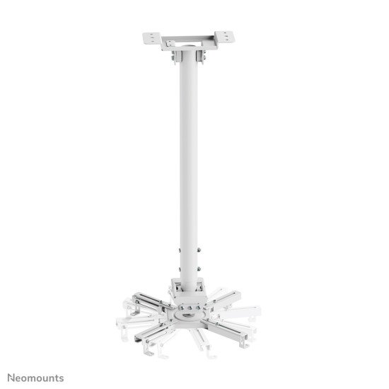 Neomounts CL25-550WH1 Support de plafond pour vidéoprojecteur - h74.5-114.5 cm - installation facile - orientable