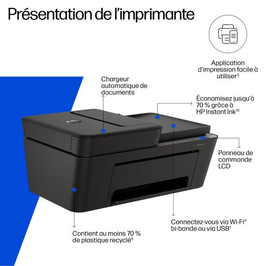 HP DeskJet 4320 Sans fil All-in-One Couleur Imprimante
