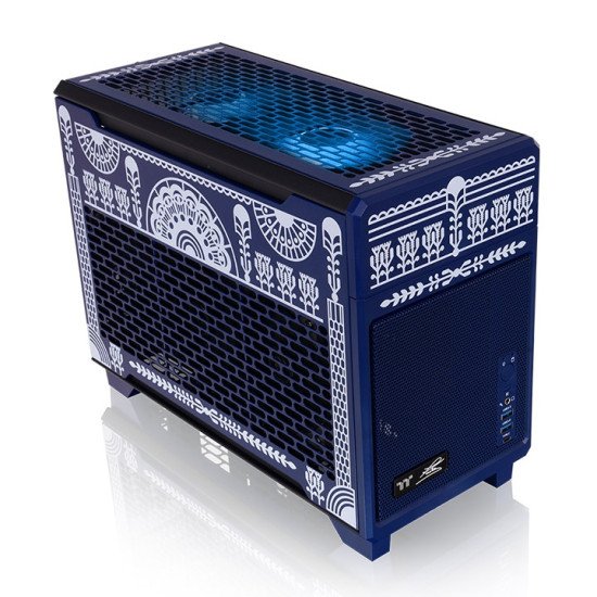 Thermaltake TR100 Koralie Edition Cobalt Blue Mini Tower Bleu