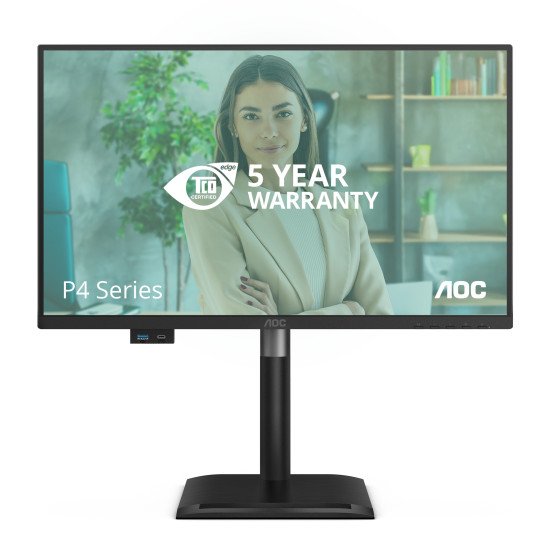 AOC 24P4CV écran PC 60,5 cm (23.8") 1920 x 1080 pixels Full HD LED Noir