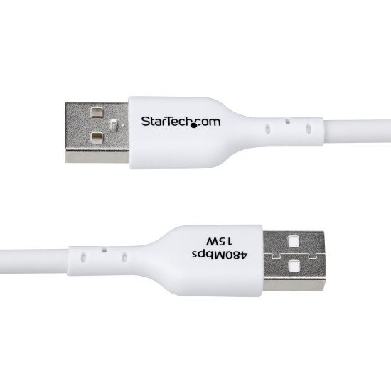 StarTech.com Câble de Charge USB-A vers USB-C de 3m, Charge et Synchronisation, 3A, USB 2.0, Gaine TPE - Cordon de Charge USB Blanc StarTech.com Câble de Charge USB-A vers USB-C de 3m, Charge et Synchronisation, 3A, USB 2.0, Gaine TPE - Cordon de Charge USB Blanc