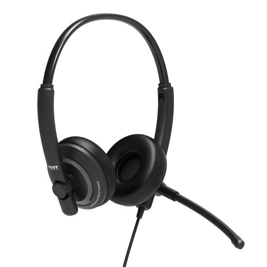 Port Designs PORT Connect 912005 casque Avec fil Arceau Appels/Musique USB Type-C / USB Type-A Noir