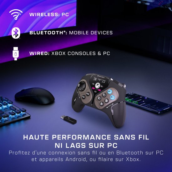 Turtle Beach Stealth Pivot – Manette intelligente sans fil - PC Windows, Xbox Series X|S, Xbox One, appareils Android – Modules pivotants, écran tableau de bord, sticks à effet Hall, boutons reprogrammables, Bluetooth Turtle Beach Stealth Pivot – Manette intelligente sans fil - PC Windows, Xbox Series X|S, Xbox One, appareils Android – Modules pivotants, écran tableau de bord, sticks à effet Hall, boutons reprogrammables, Bluetooth