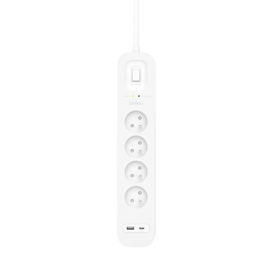 Belkin SRB001CA2M protection surtension Blanc 4 sortie(s) CA 2 m