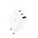 Cudy 67W 3-Port GaN Charger, CH67 1.0 Universel Blanc Secteur Charge rapide Intérieure