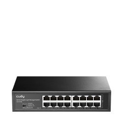 Cudy 16-Port Gigabit Easy-Managed Switch, GS1016E 1.0 Géré L2 Gigabit Ethernet (10/100/1000) Noir