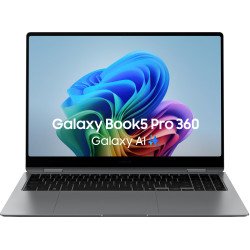 Samsung Galaxy Book5 Pro 360 Intel Core Ultra 7 256V Ordinateur portable 40,6 cm (16") Écran tactile WQXGA+ 16 Go LPDDR5x-SDRAM 1 To SSD Wi-Fi 7 (802.11be) Windows 11 Home Gris