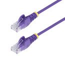 StarTech.com Câble Ethernet CAT6 Violet Fin de 5m, Sans Accroc, 100W PoE, UTP, LSZH, Fil de Cuivre Pur 28AWG, Cordon Patch Réseau RJ45 avec Serre-Câble, Contrôlé Fluke
