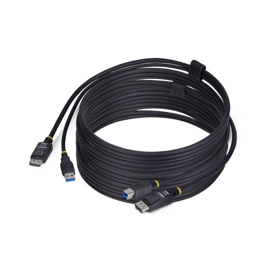 StarTech.com Câble KVM DisplayPort de 3m et USB 5Gbps, 4K 60Hz, Câble Combo DP 1.2 et USB pour Commutateurs/Switchs KVM StarTech.com Câble KVM DisplayPort de 3m et USB 5Gbps, 4K 60Hz, Câble Combo DP 1.2 et USB pour Commutateurs/Switchs KVM