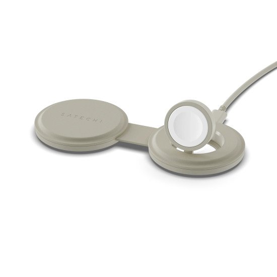 Satechi OntheGo 2-in-1 Casque, Smartphone, Smartwatch Blanc USB Recharge sans fil Charge rapide Intérieure