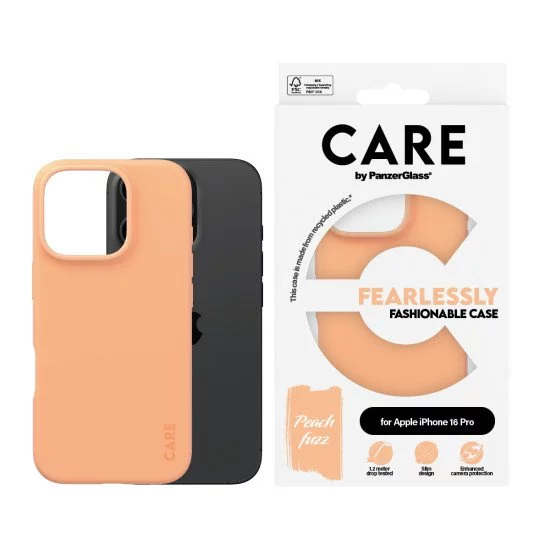 PanzerGlass CARE by PG Peachy iPhone16 6.3 Pro coque de protection pour téléphones portables Housse Transparent PanzerGlass CARE by PG Peachy iPhone16 6.3 Pro coque de protection pour téléphones portables Housse Transparent