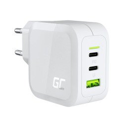 Green Cell CHARGC08W chargeur d'appareils mobiles Casques, Netbook, Smartphone, Tablette Blanc Secteur Charge rapide Intérieure