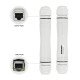 Intellinet Kit extendeur PoE+ extérieur très longue portée Fast Ethernet, étend le PoE jusqu'à 1000 m, 1 port PD jusqu'à 95 W, compatible IEEE 802.3bt (4PPoE), IP67, lot de 2 modules, plastique, gris, Alimentation par Ethernet, Power Over Ethernet, garant